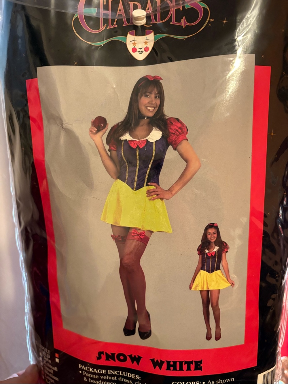 Charades Adult Sexy Snow White Costume - size Large